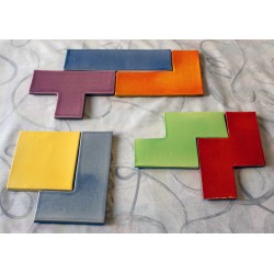 Dessous de plat/verres modulable geek inspiré Tetris