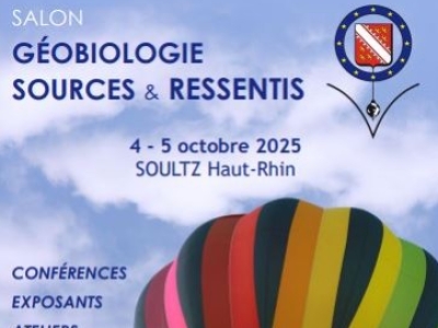 Retrouvez-nous au salon Sources, Géobiologie et Ressentis les 4 et 5 octobre